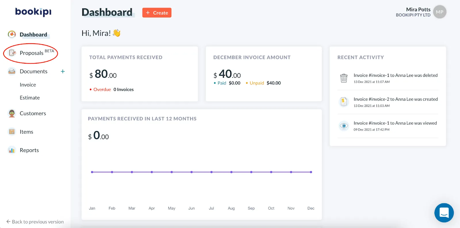 Bookipi Proposal Maker - How to resend a proposal - 1