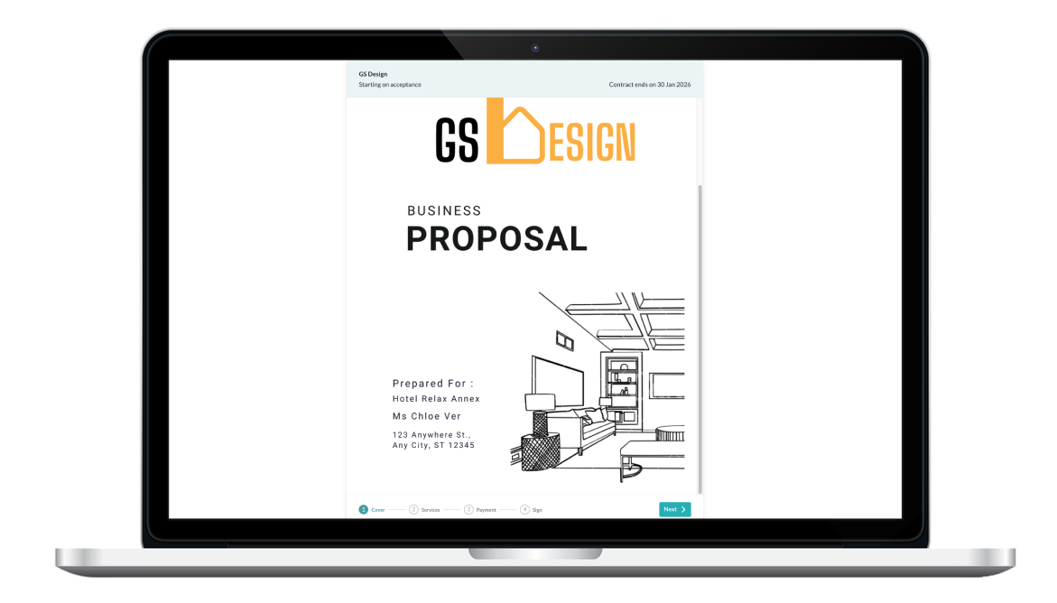 Create professional proposals and win customers.
