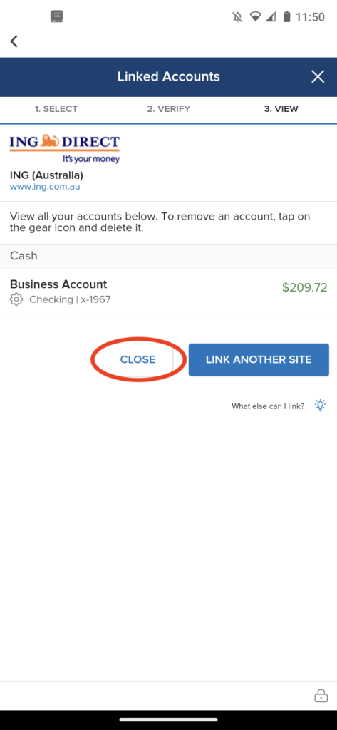 Invoice Mobile App - How to sync your bank - 11