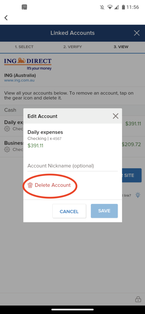 Invoice Mobile App - How to sync your bank - 9