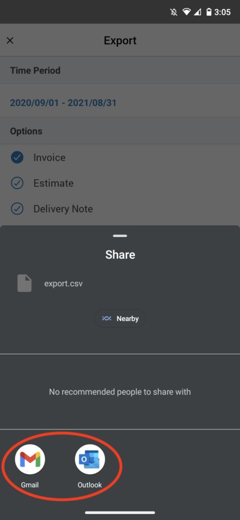 Invoice Mobile App - How to create a report - 6