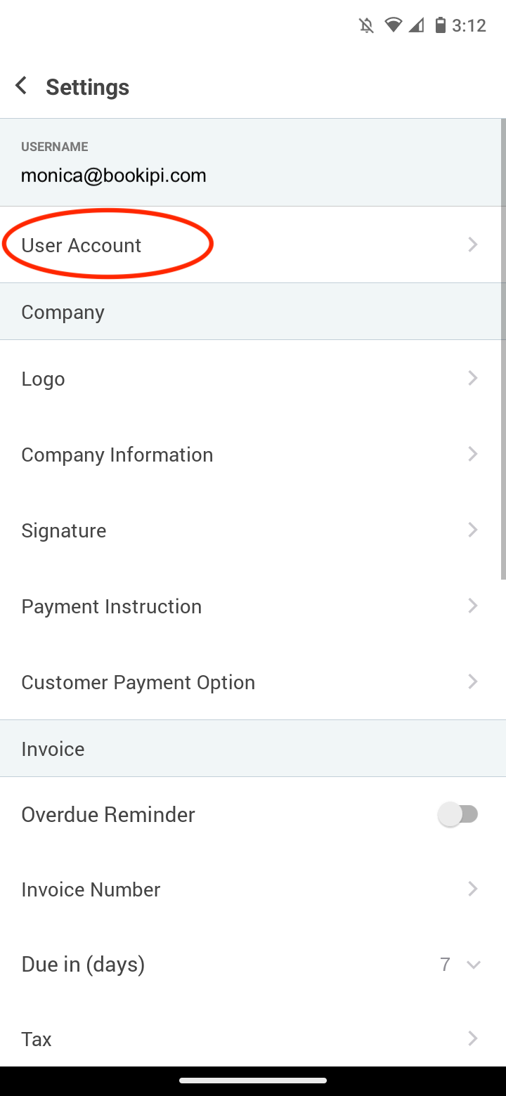 Invoice Mobile App - How to verify your account - 5