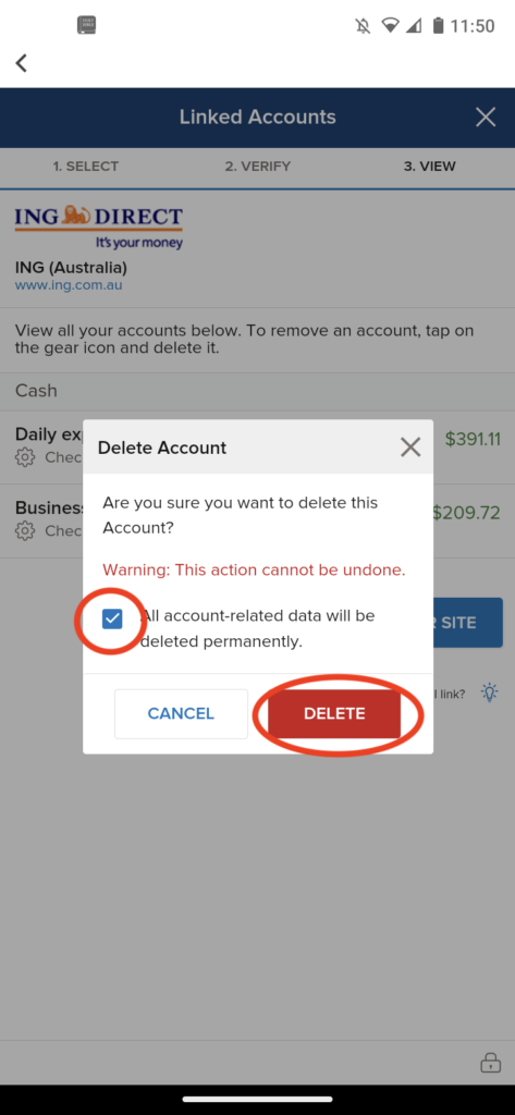 Invoice Mobile App - How to sync your bank - 10