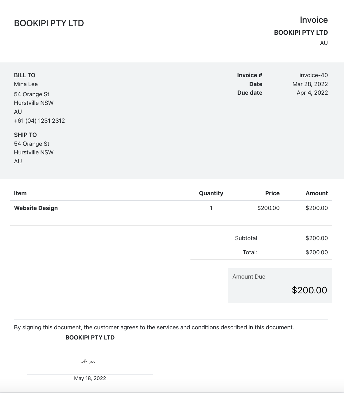 How To Add Signatures To Client Invoices Bookipi