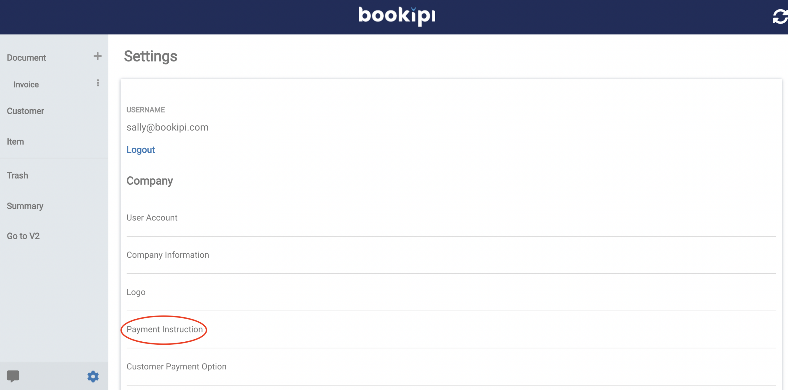 Invoice Web V1 - How to add bank details in Web v1 - 2