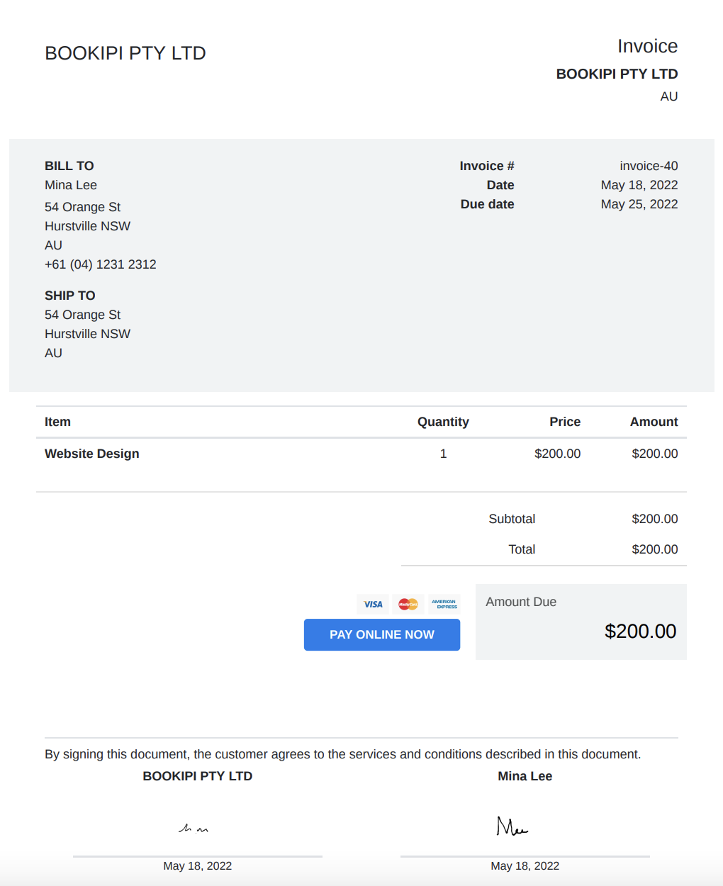 Invoice Web V2 - How to request a signature from customers - 11