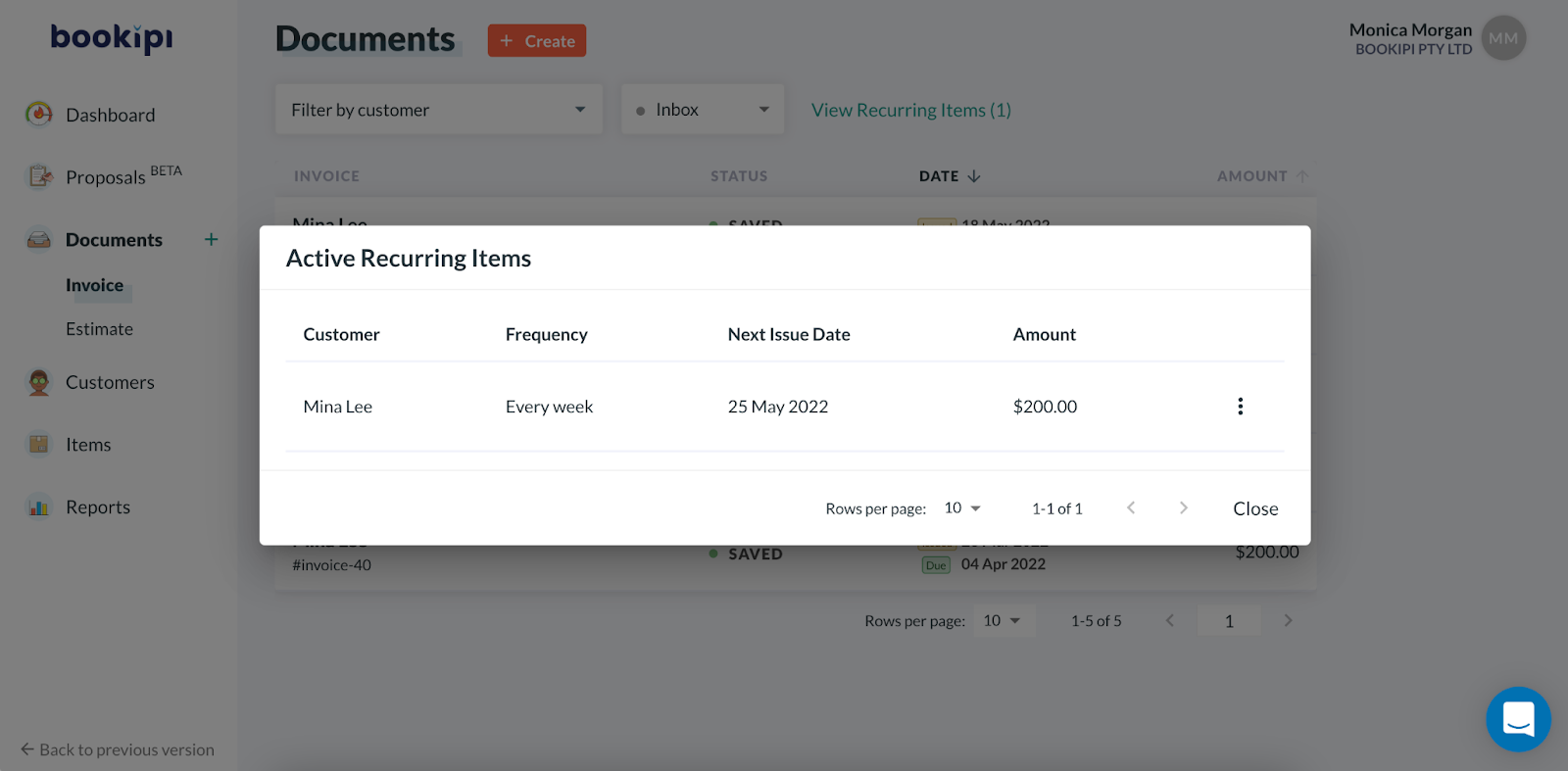 Invoice Web V2 - How to create a recurring invoice - 9
