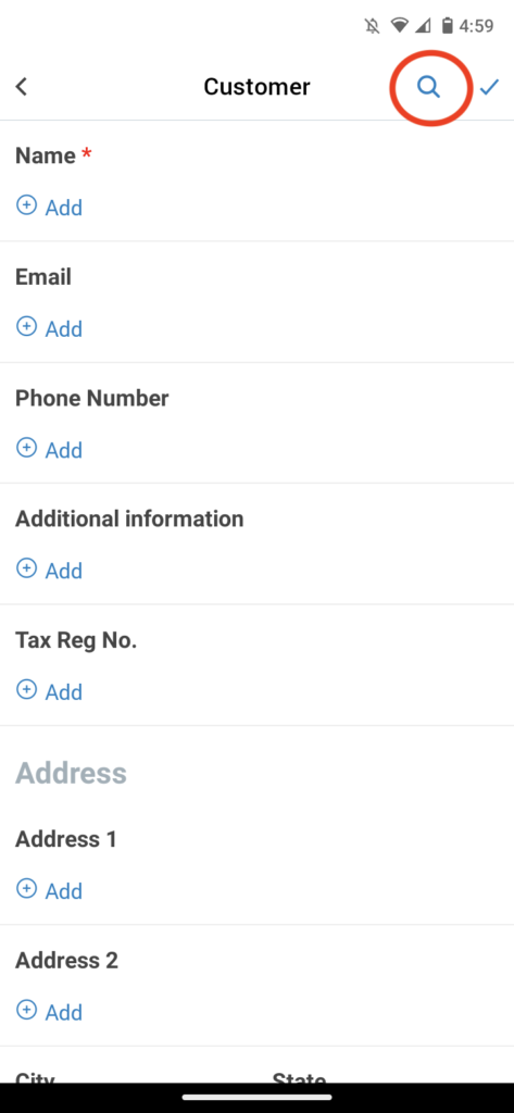 Invoice Mobile App - How to add, edit and delete a customer - 4