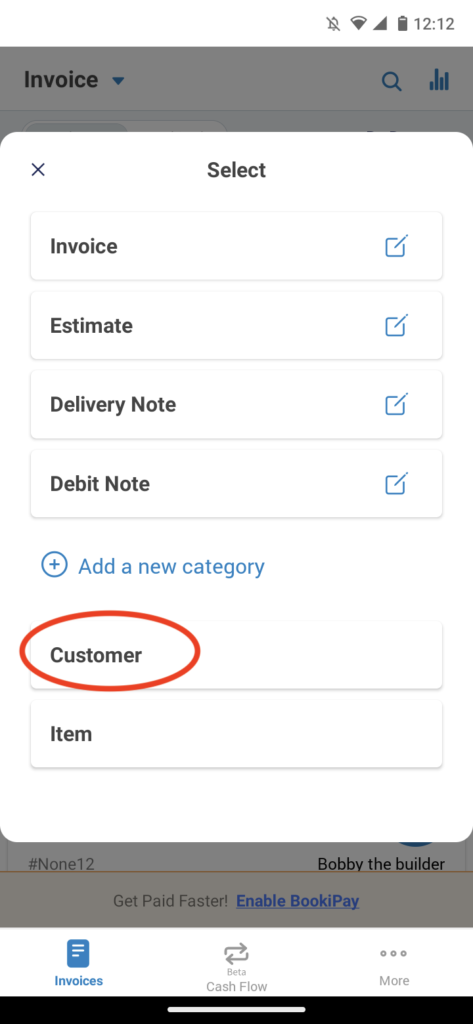 Invoice Mobile App - How to create and send a customer statement - 7