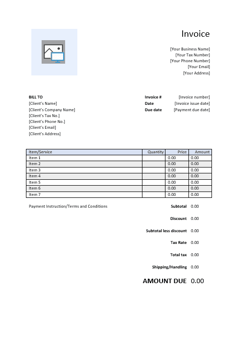 Excel 2003 Invoice Template   Invoice Template Page 2 