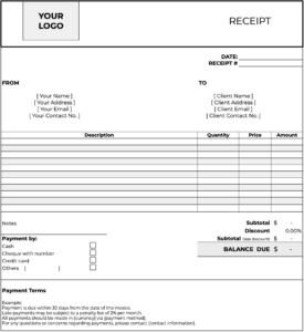 Free Google Docs Receipt Templates Bookipi Free Google Docs Receipt Templates Bookipi