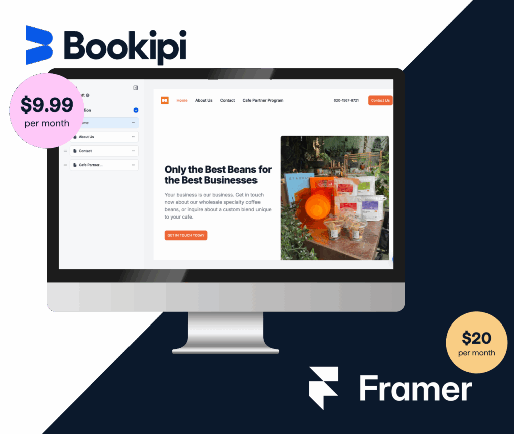 Bookipi vs Framer Hero Pricing Comparison