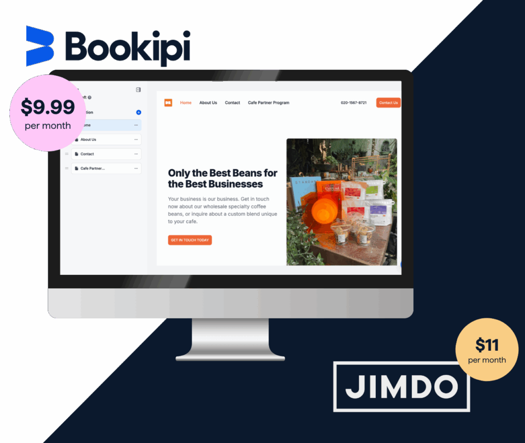 Bookipi vs Jimdo Pricing Comparison