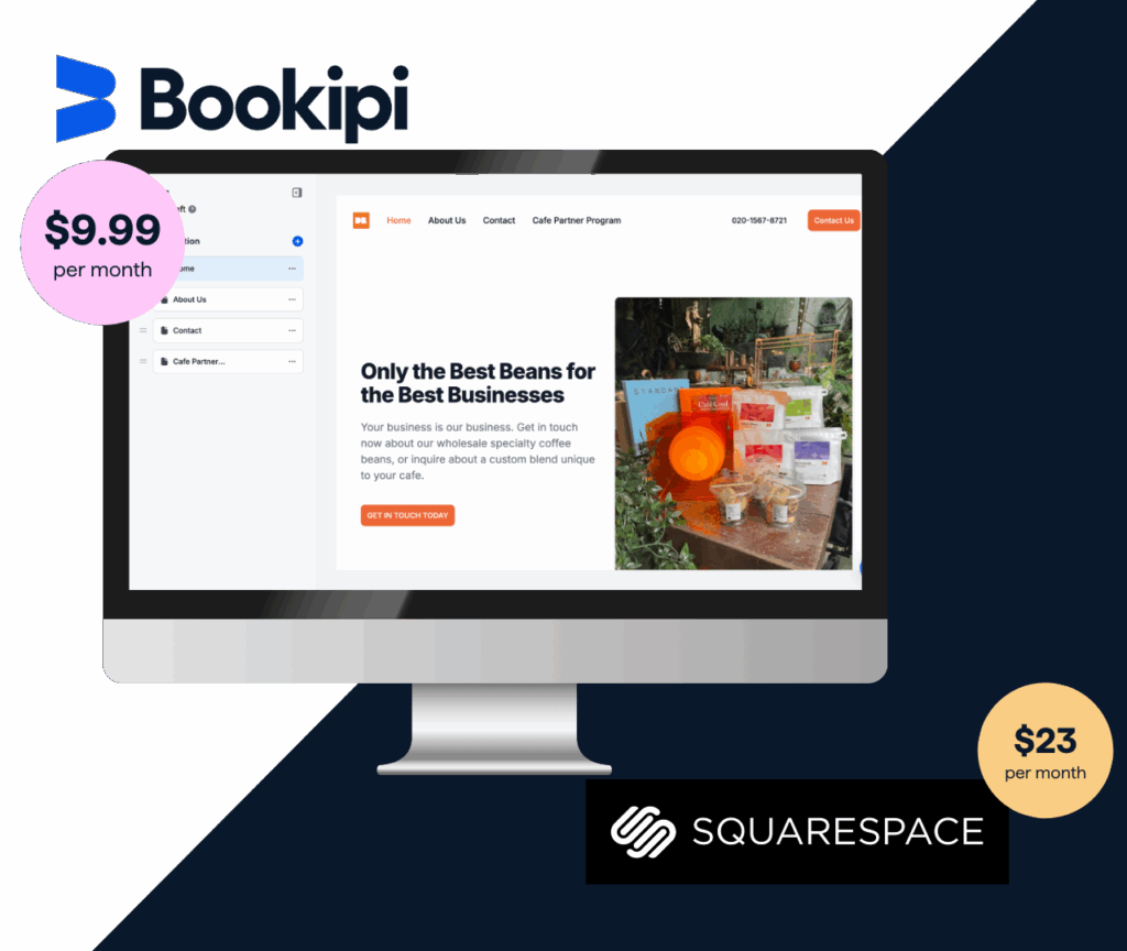 Bookipi vs Squarespace Pricing Comparison