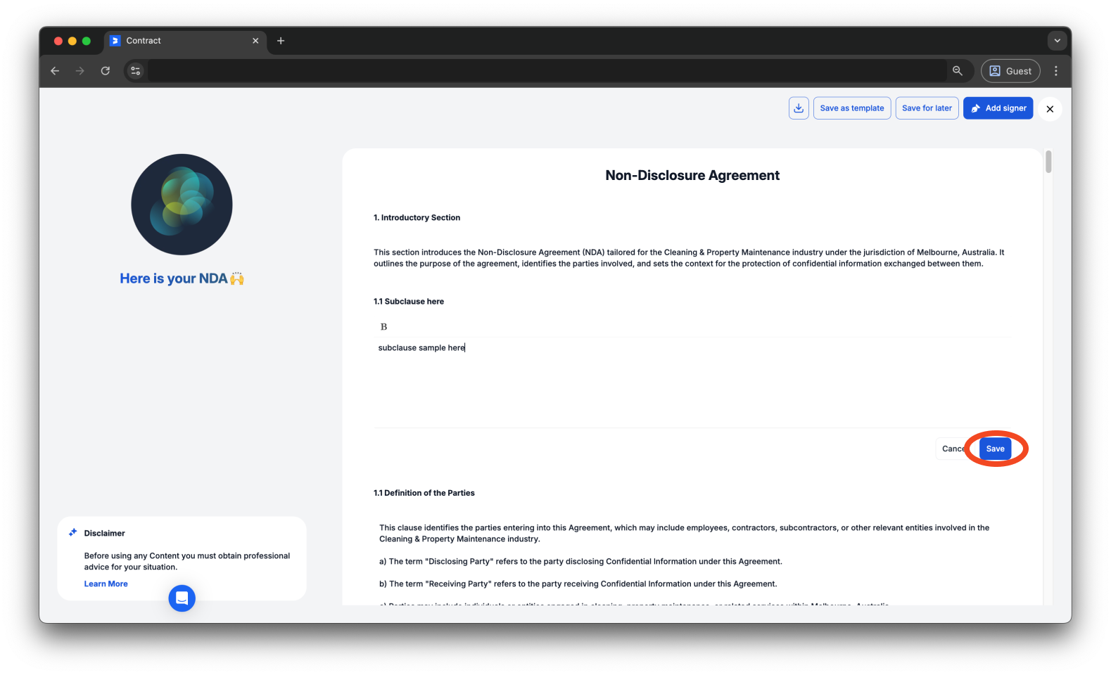 Uncategorized - How to create and send an AI Contract with Bookipi eSign - 13