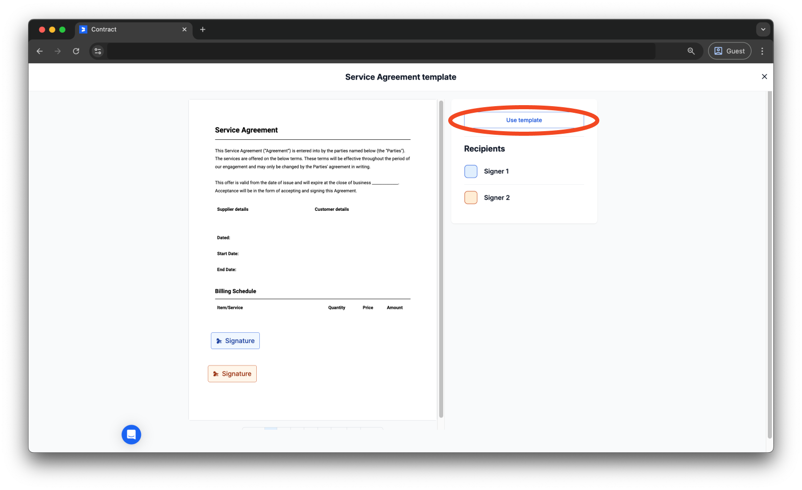 Bookipi eSign - How to create an eSign document from an existing template using Bookipi eSign - 8