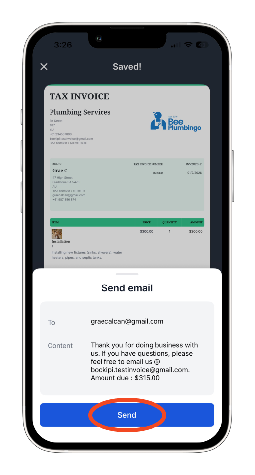 Uncategorized - How to create and send an invoice on the mobile app - 32