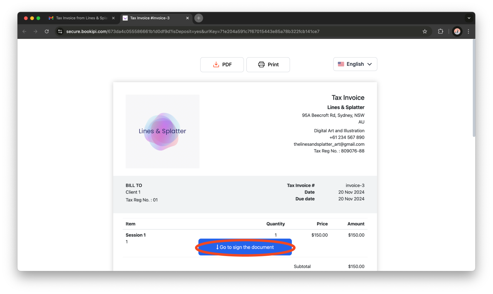 Invoice Web V2 - How to request a signature from customers - 8