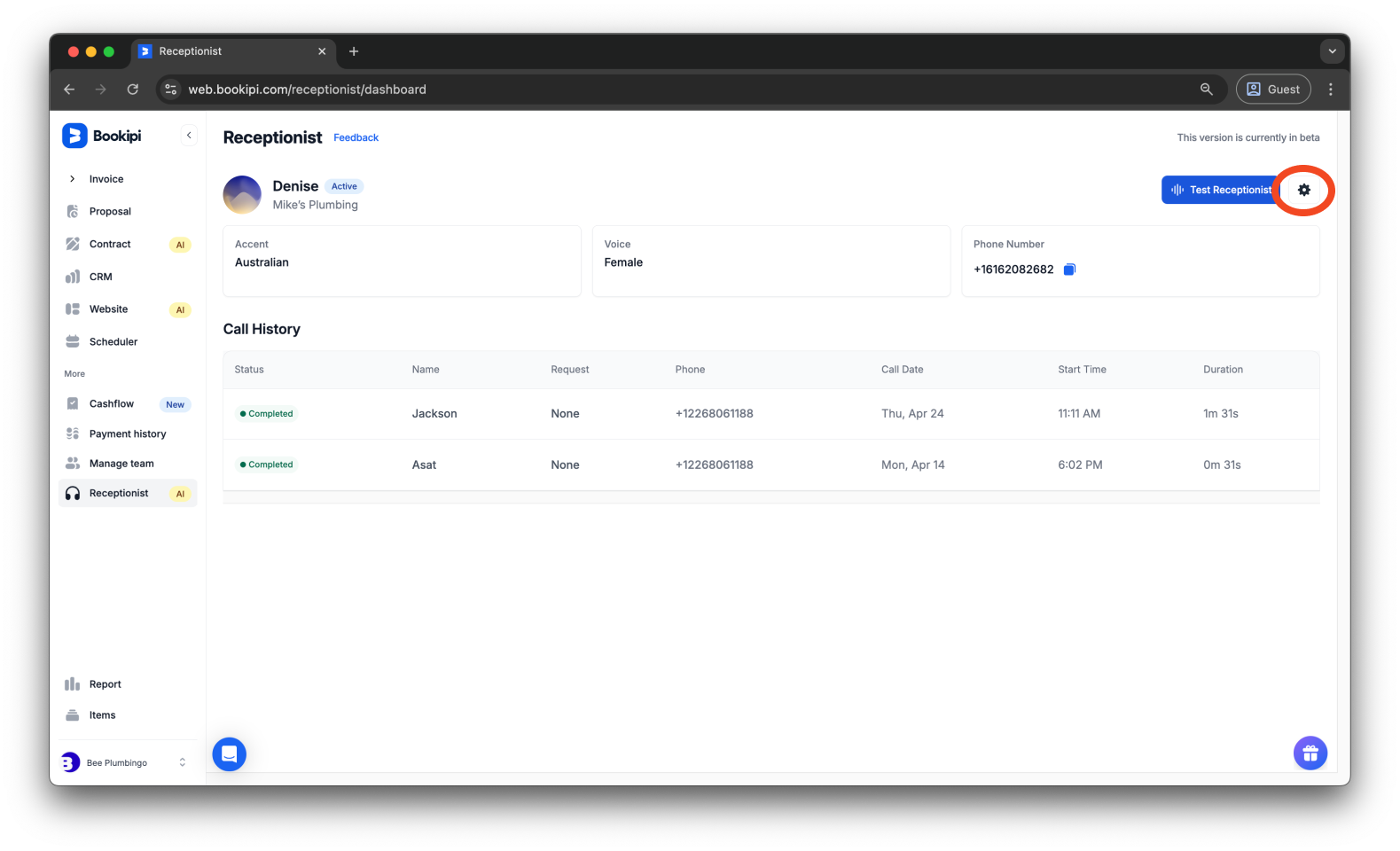 Uncategorized - How to disable your Bookipi AI Receptionist - 2