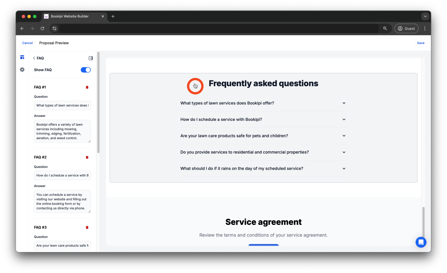 Uncategorized - How to enable/disable FAQs on Proposal AI - 8