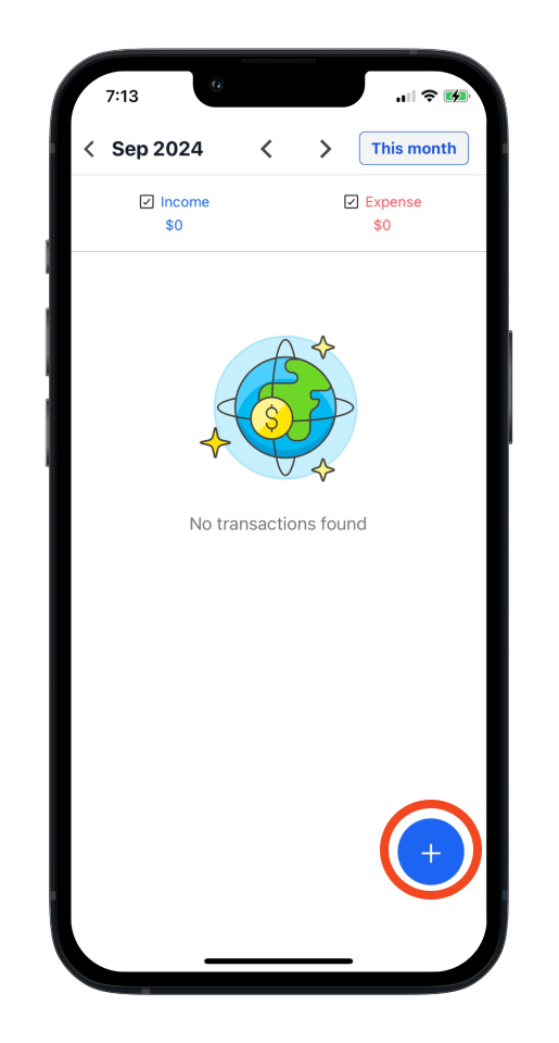 Invoice Mobile App - How to add an expense or income in cash flow - 5