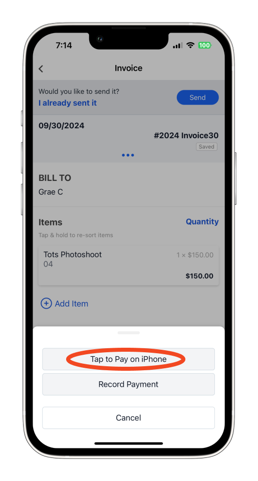 Invoice Mobile App - How to use Stripe for credit card payments - 11