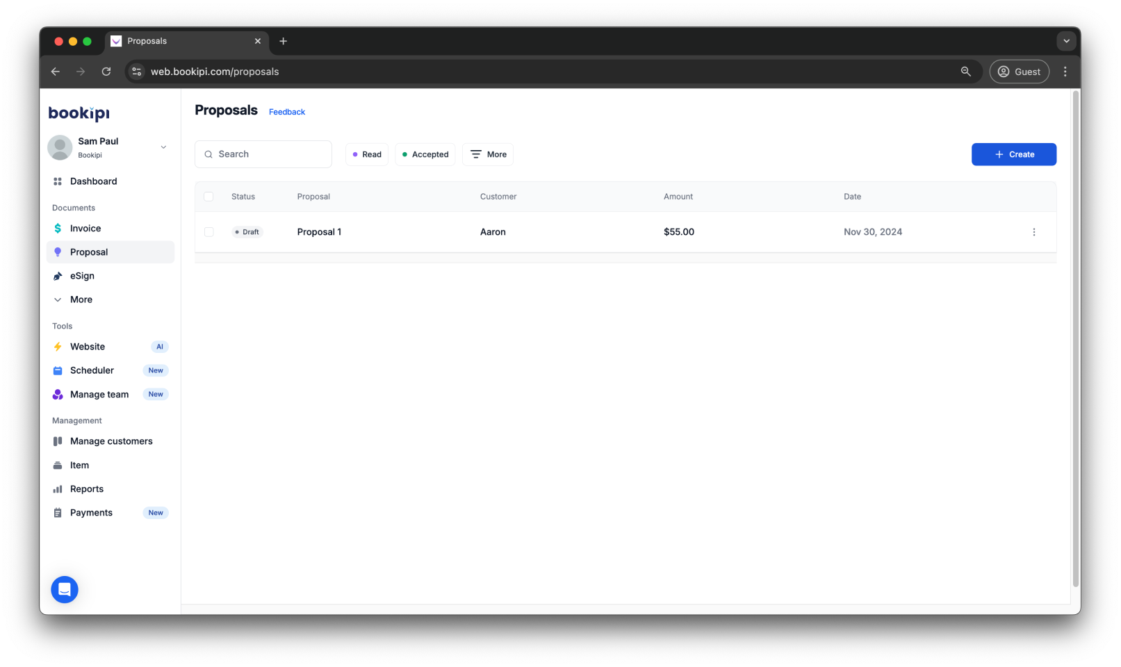 Bookipi Proposal Maker - How to send a proposal to multiple people - 2