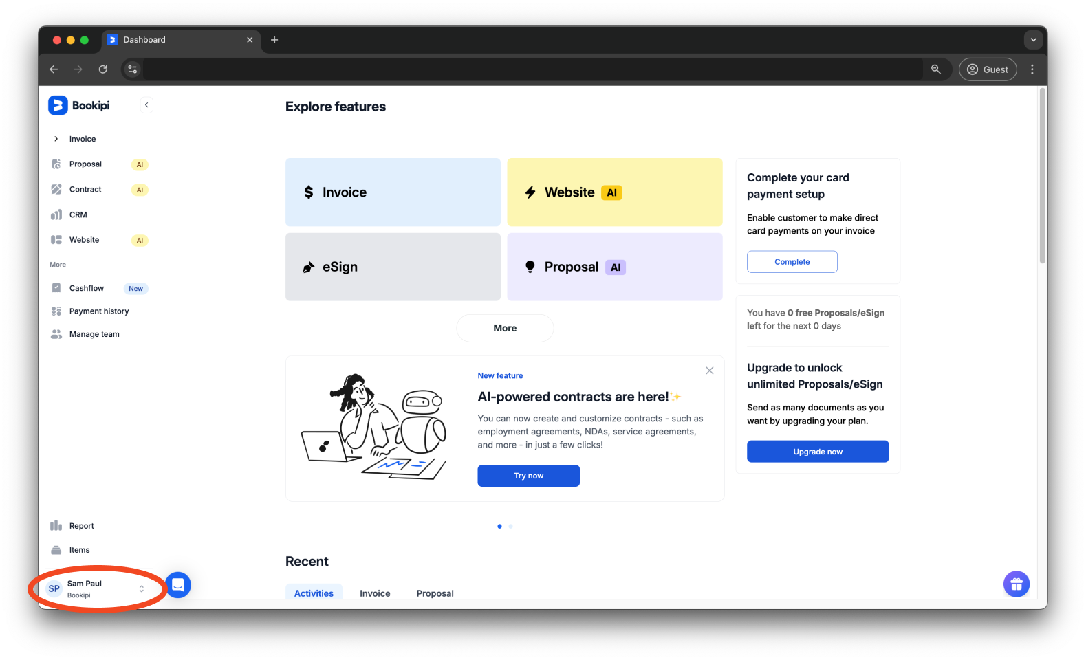 Bookipi Subscriptions - How to cancel a subscription - 1