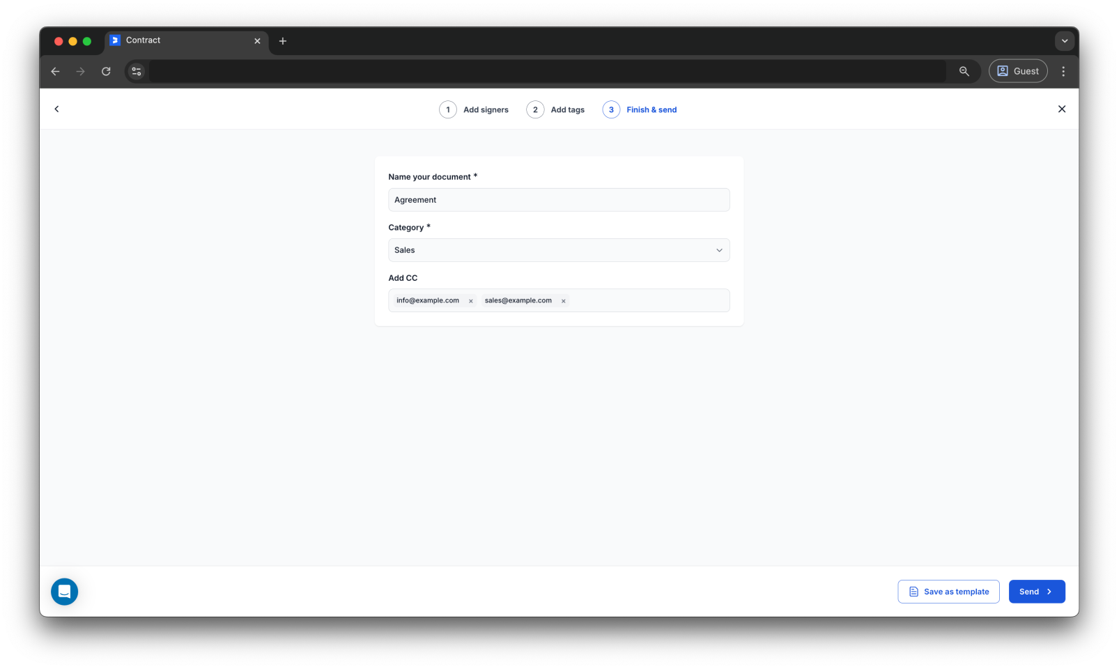 Bookipi eSign - How to create an eSign document from an existing template using Bookipi eSign - 17