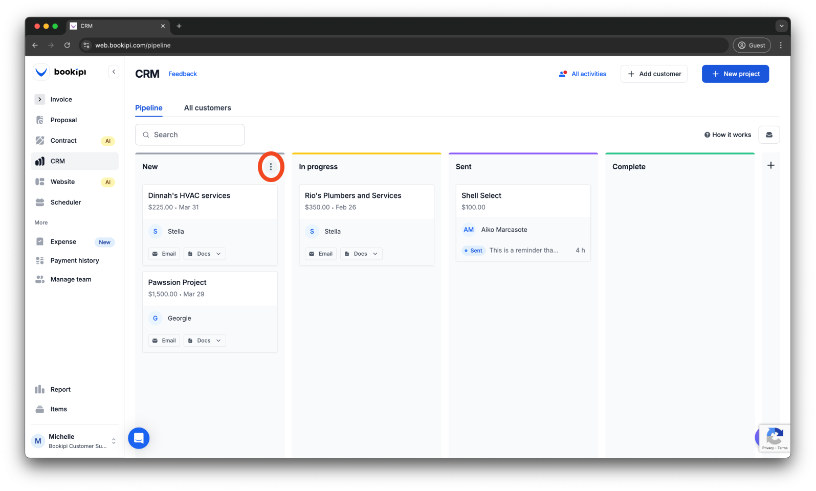 Uncategorized - How to customize the Pipeline statuses in Bookipi CRM - 3