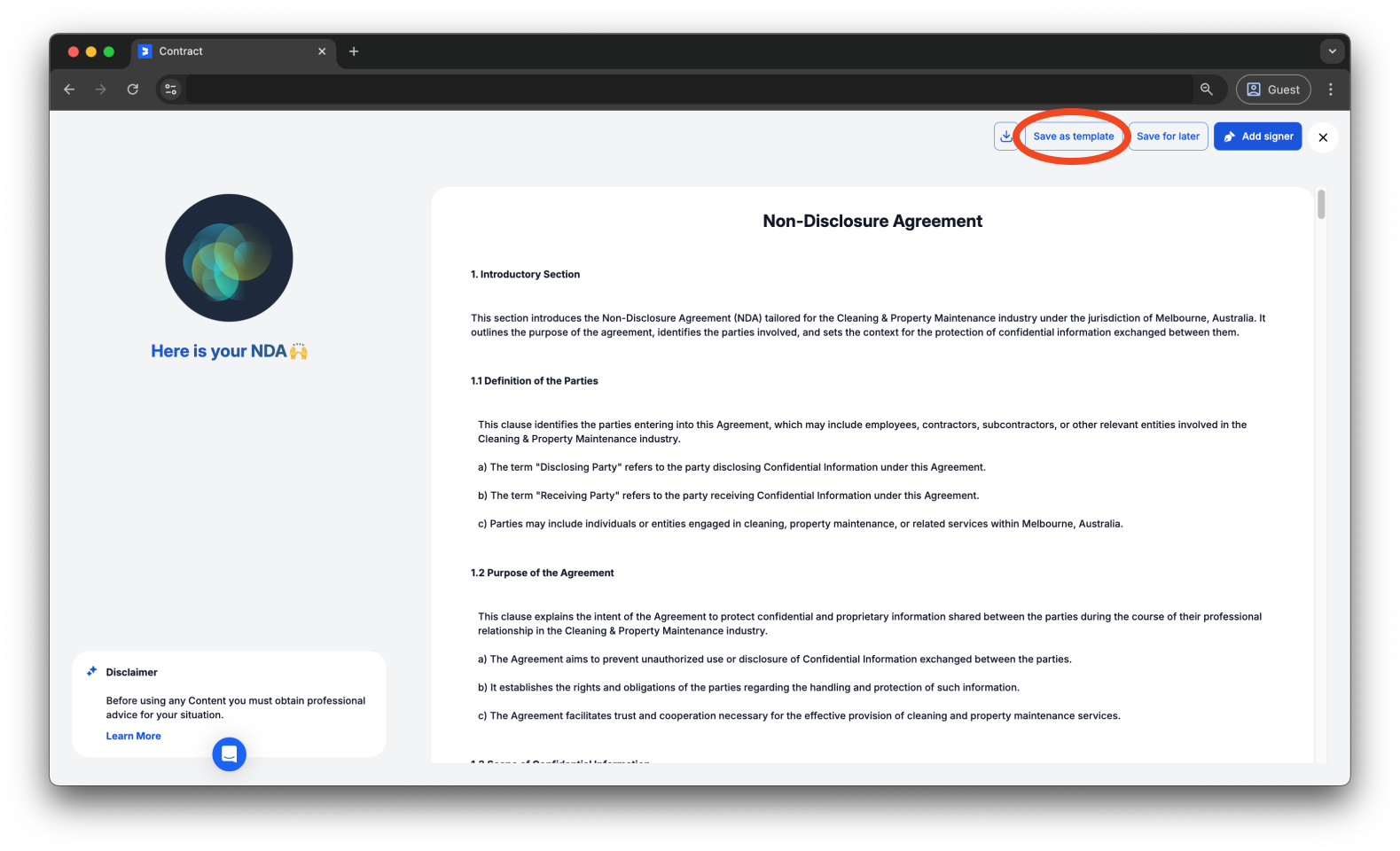 Uncategorized - How to create and send an AI Contract with Bookipi eSign - 17