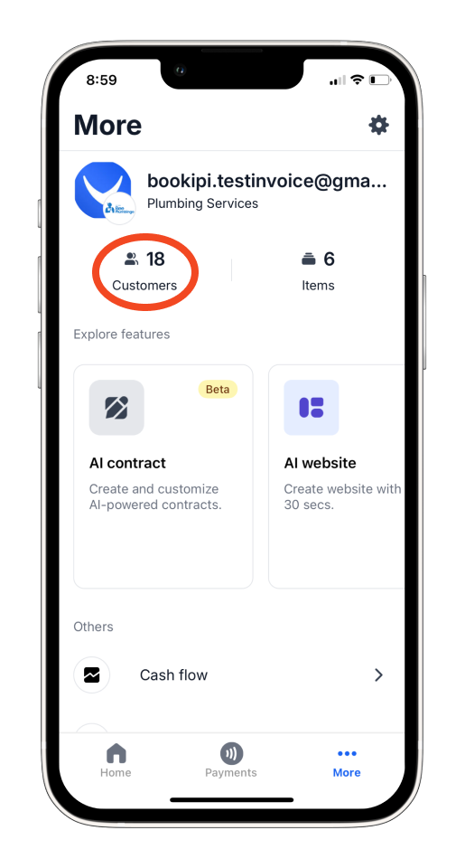 Invoice Mobile App - How to add, edit and delete a customer - 2