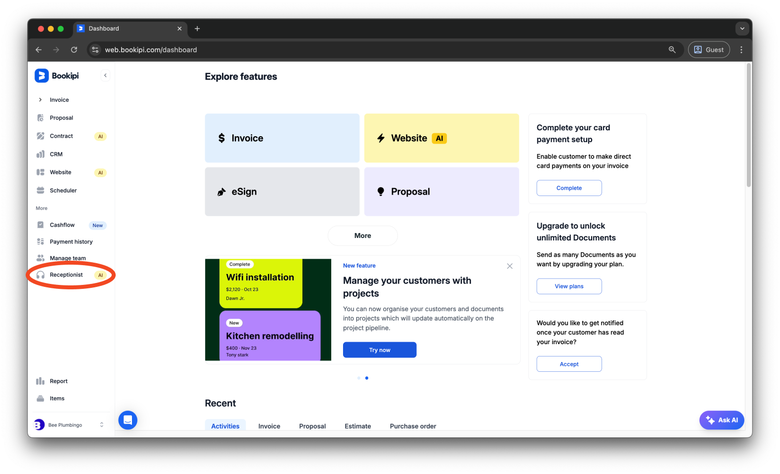 Uncategorized - How to create your Bookipi AI Receptionist - 1