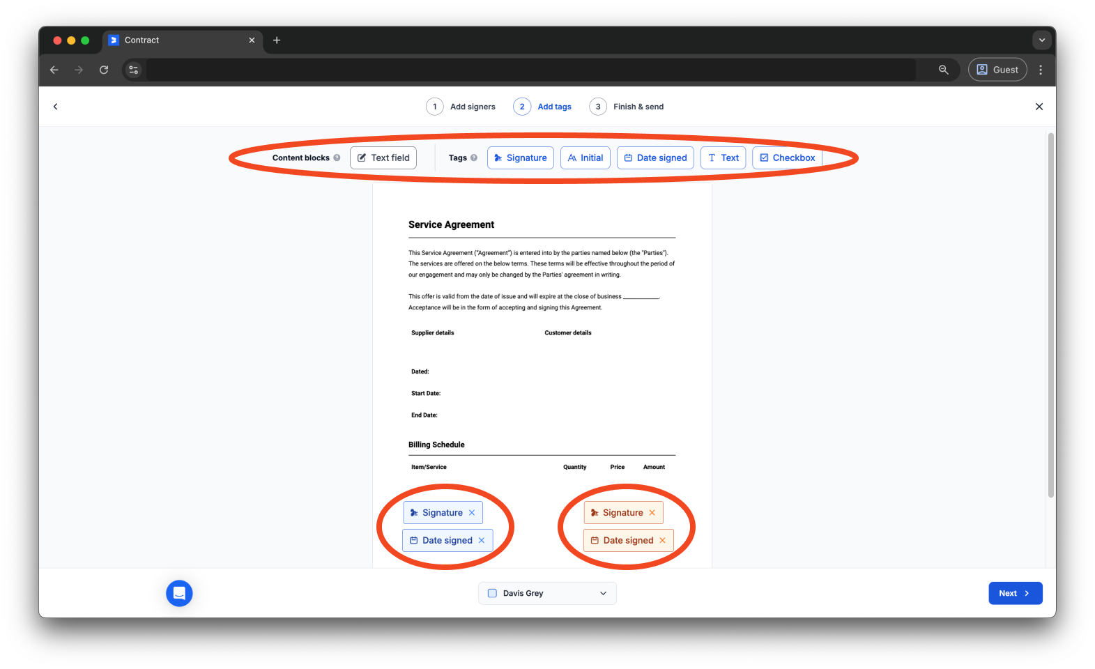 Bookipi eSign - How to create an eSign document from an existing template using Bookipi eSign - 15