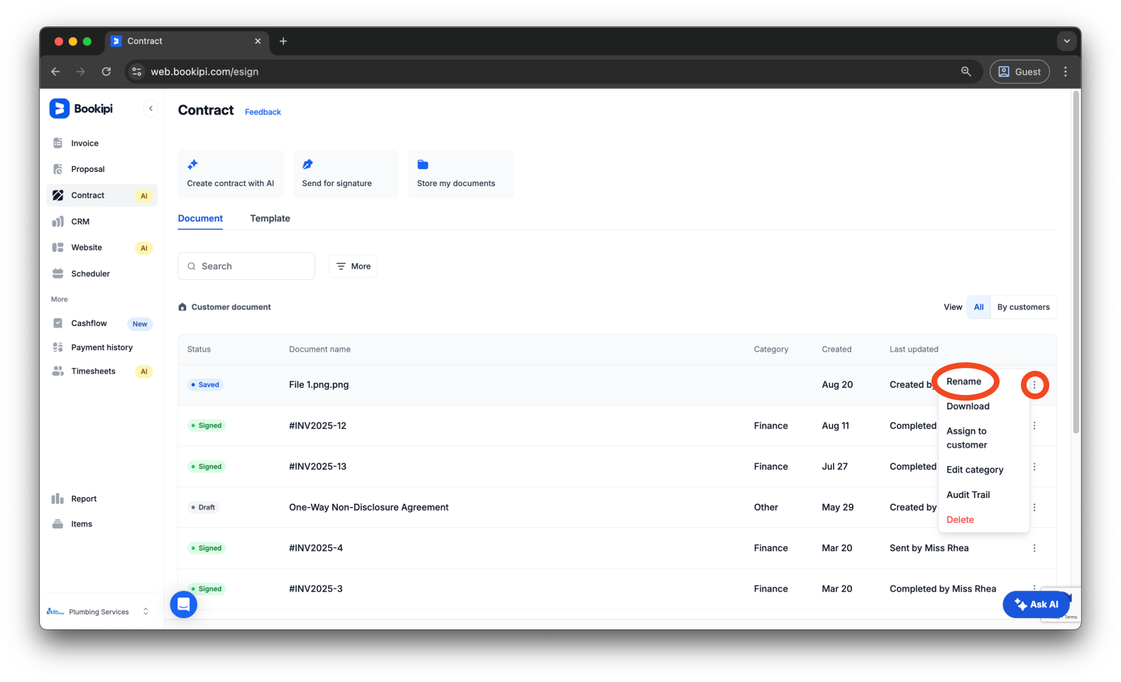 Uncategorized - How to save and store your documents using Bookipi eSign - 10
