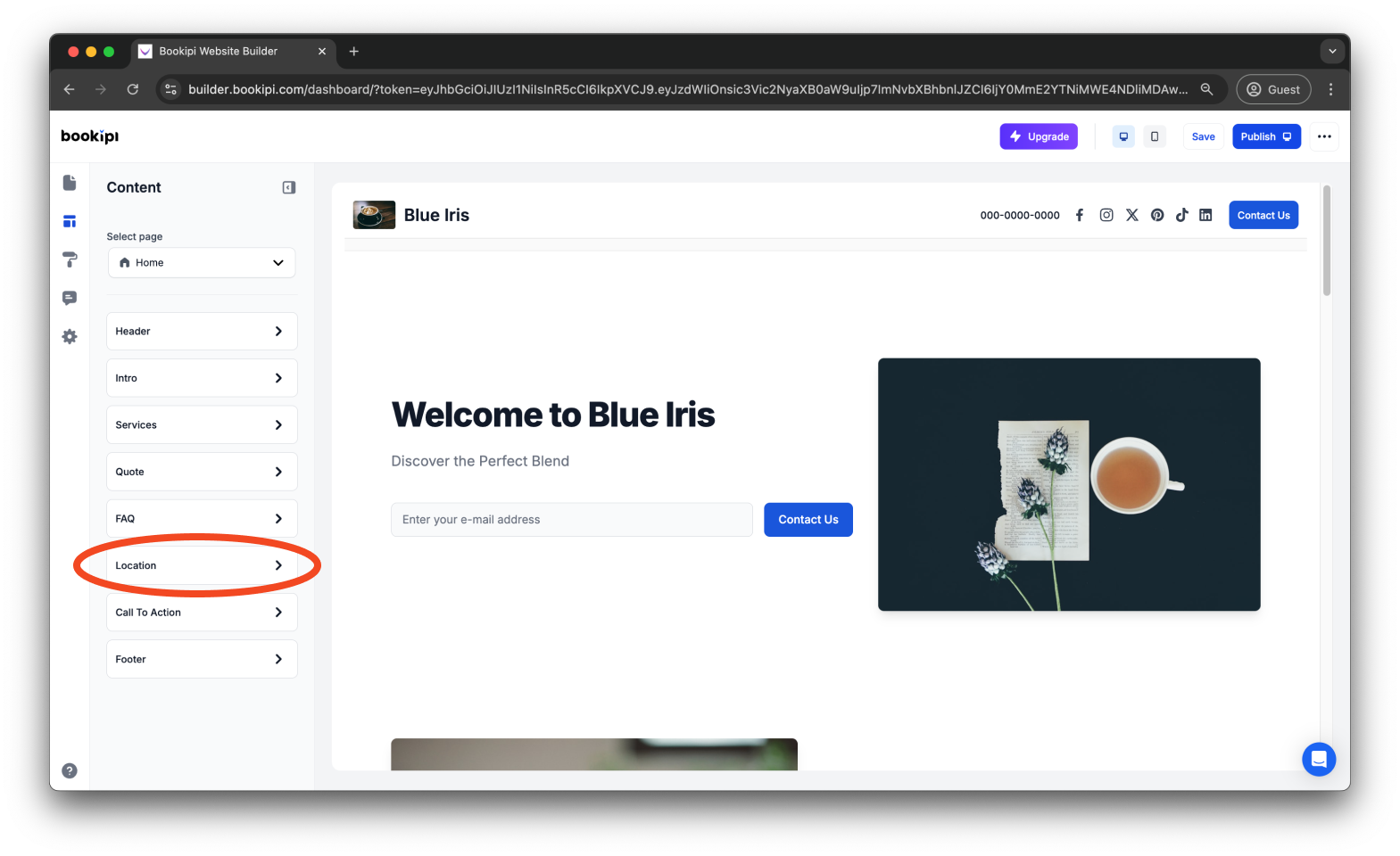 Bookipi AI Website Builder - How to add, edit and delete your company address in Bookipi AI Website Builder - 3
