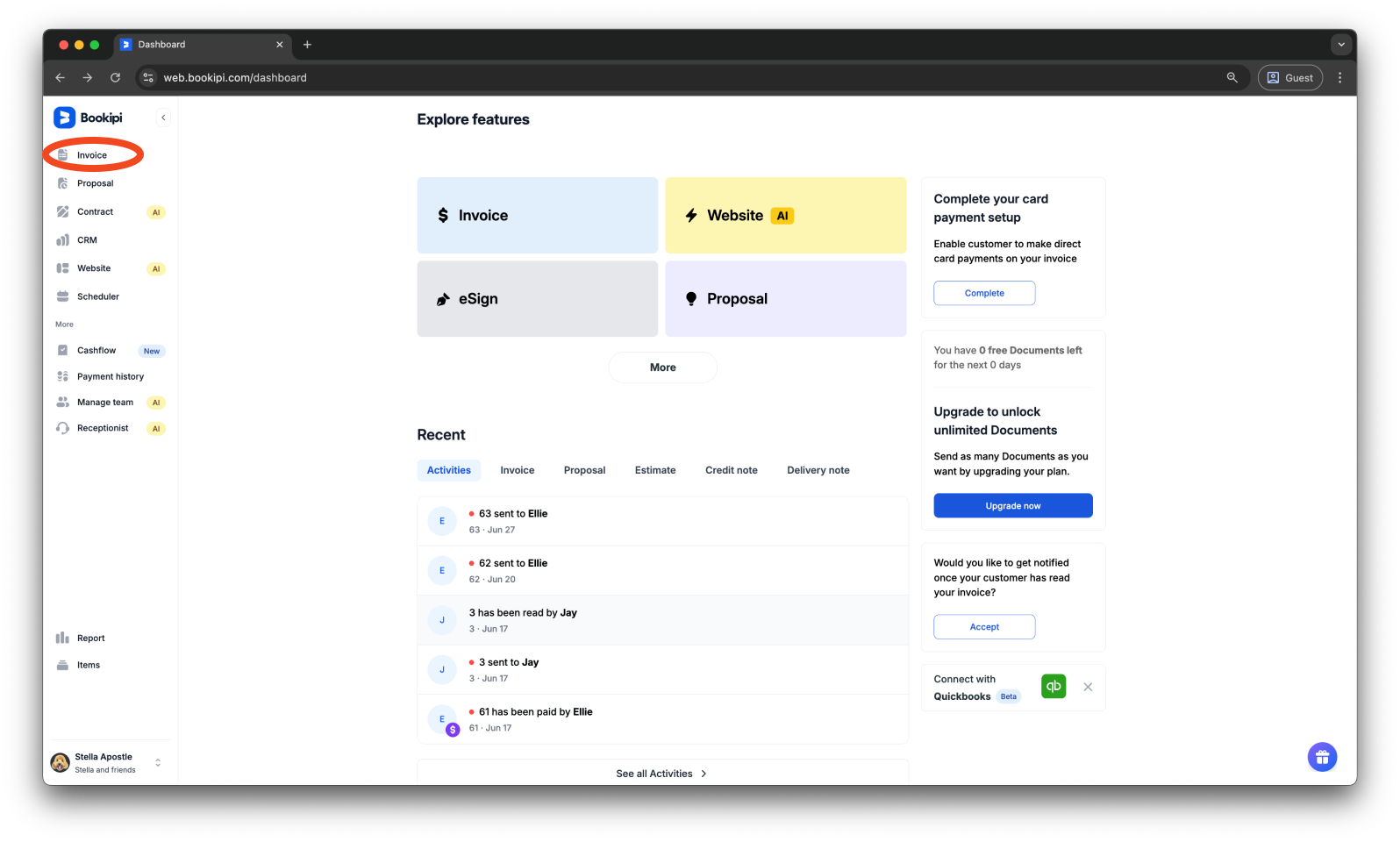 Invoice Web V2 - How to edit a deposit request - 1