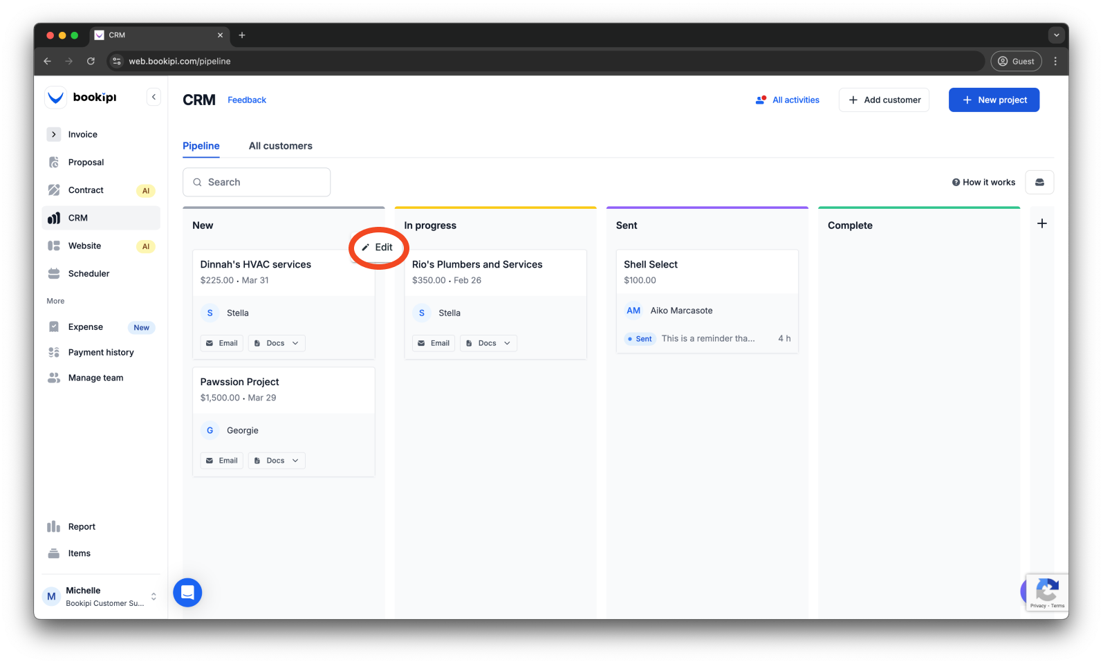 Uncategorized - How to customize the Pipeline statuses in Bookipi CRM - 4