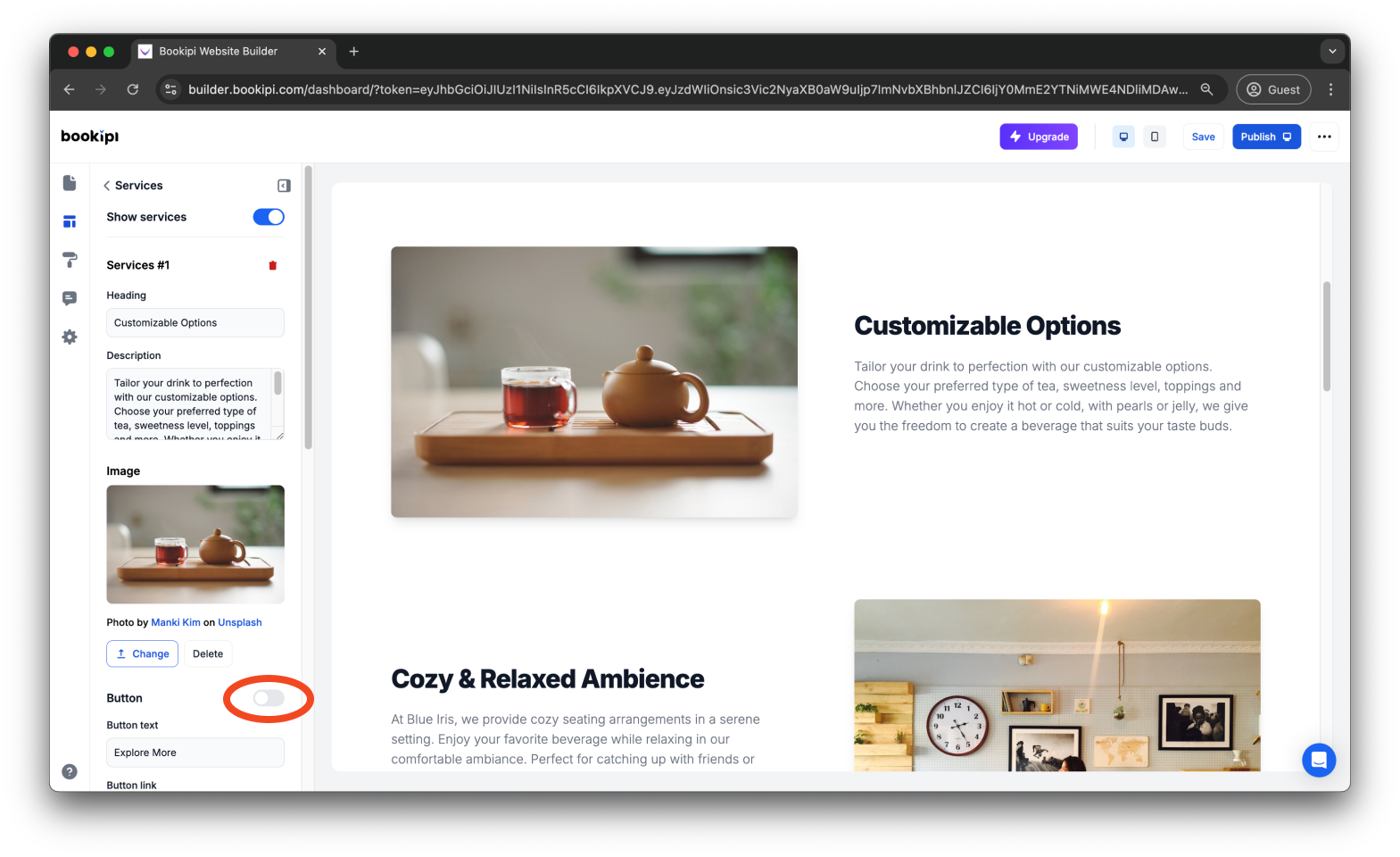 Bookipi AI Website Builder - How to add, edit and delete your products or services in Bookipi AI Website Builder - 6