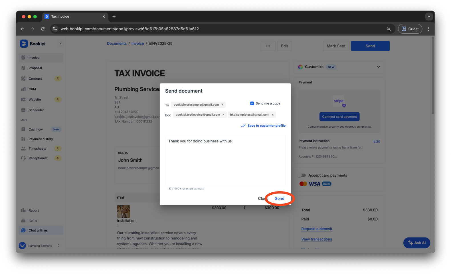 Invoice Web V2 - How to create, send, edit and filter invoices - 11