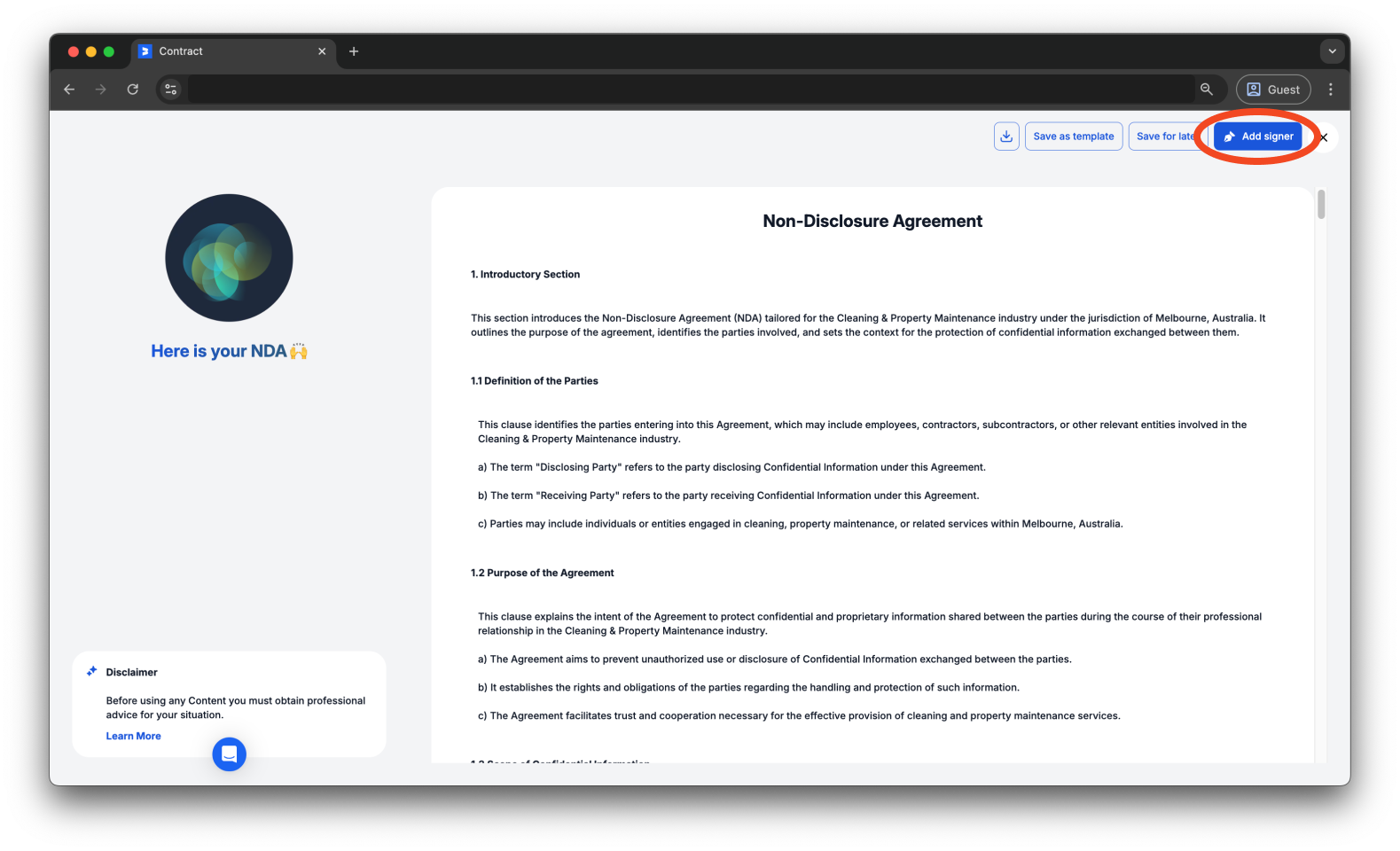 Uncategorized - How to create and send an AI Contract with Bookipi eSign - 20