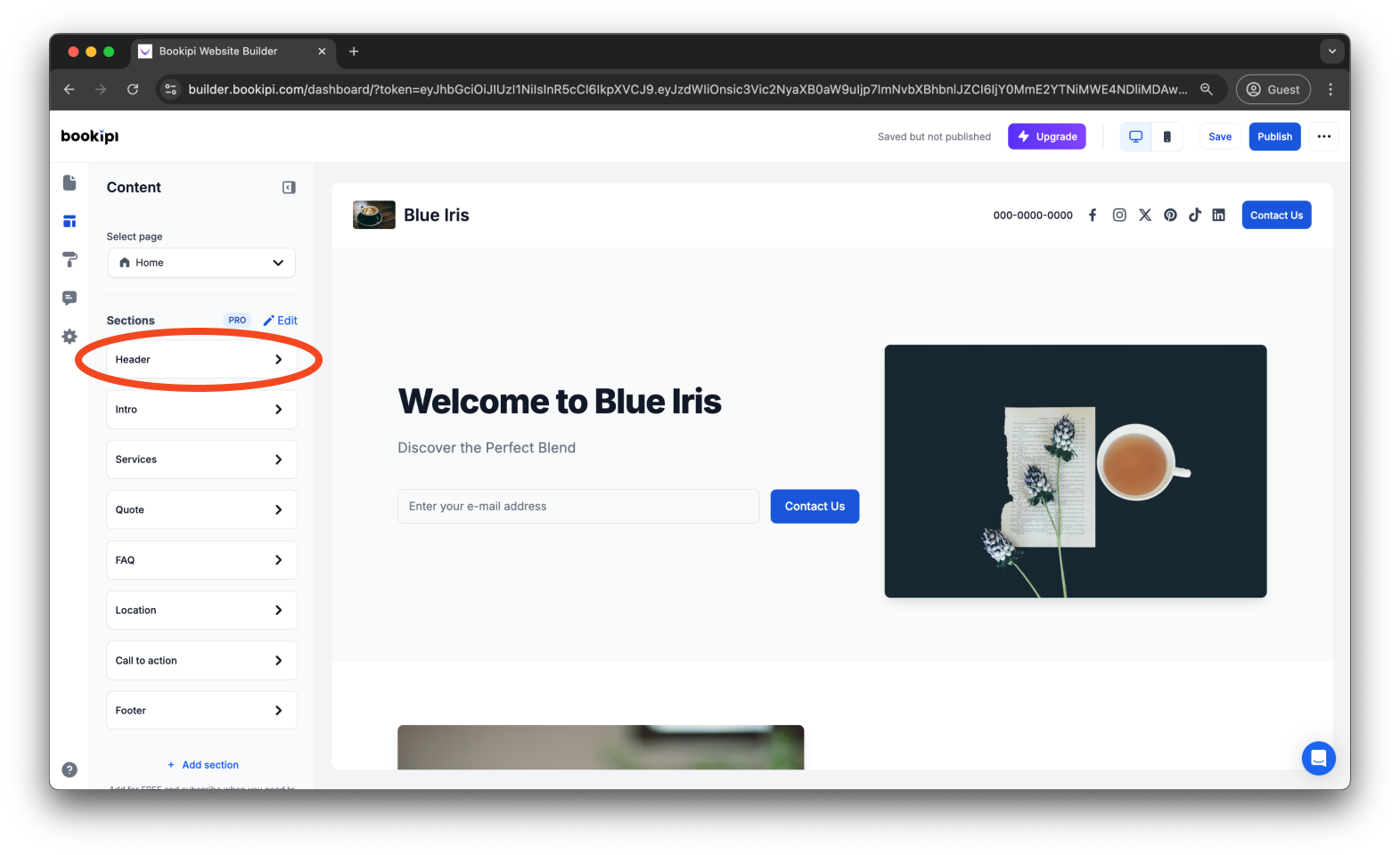 Bookipi AI Website Builder - How to add, edit, and disable your header site name in Bookipi AI Website Builder - 8