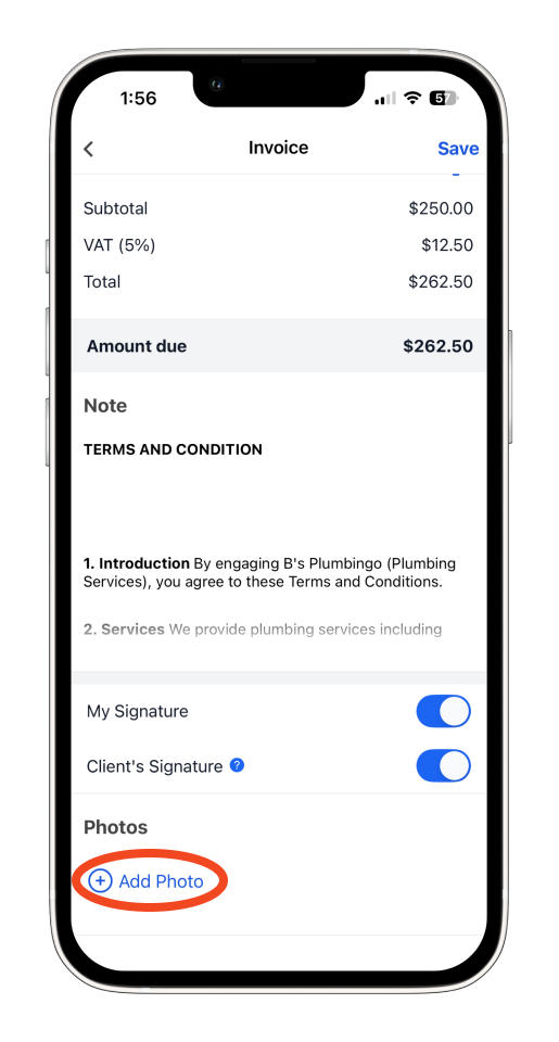 Uncategorized - How to create and send an invoice on the mobile app - 10