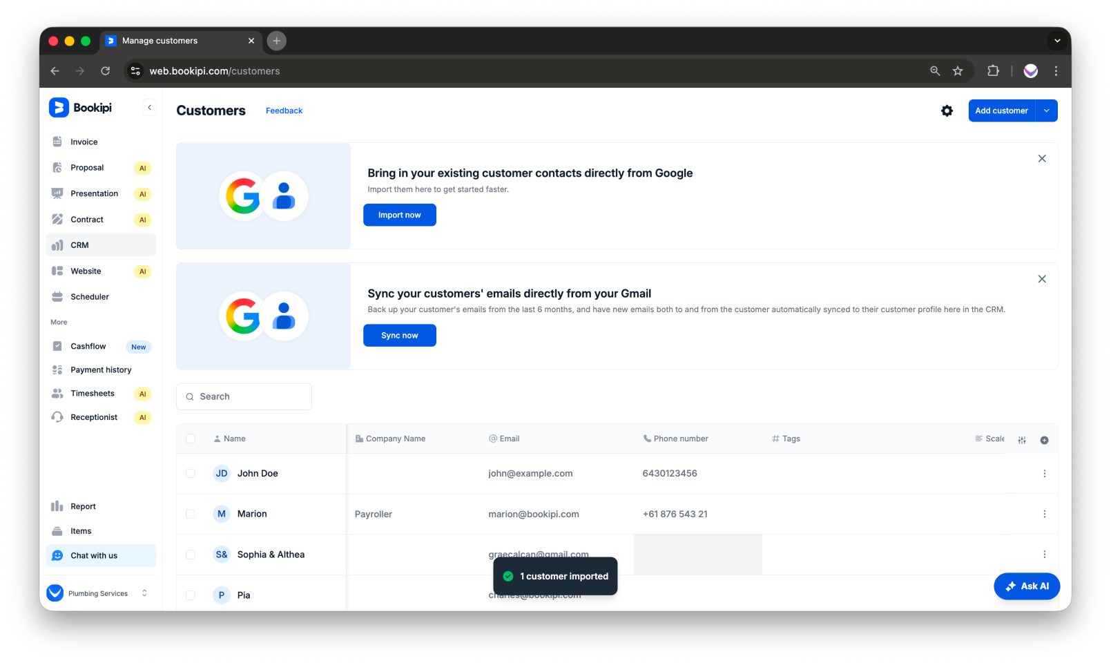 Invoice Web V2 - How to add a customer to the customer detail screen - 15