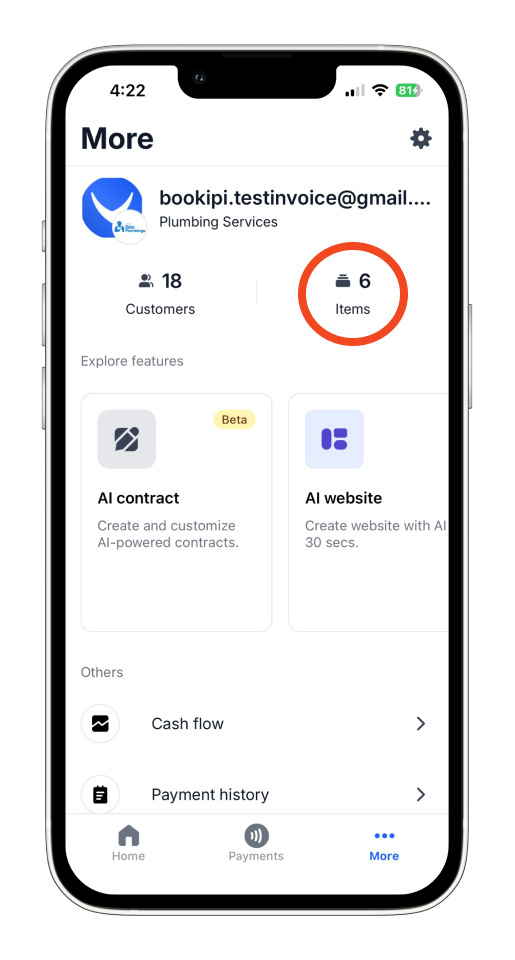 Invoice Mobile App - How to delete an item on the mobile app - 2