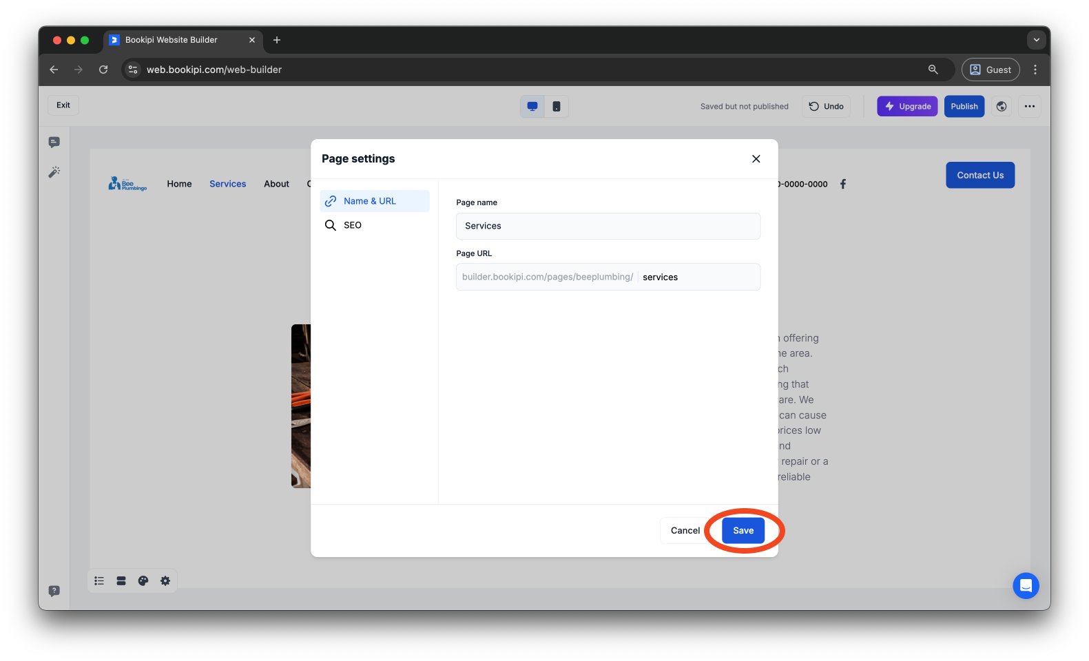 Uncategorized - How to add, edit, rename, and delete a page in Bookipi AI Website Builder - 20