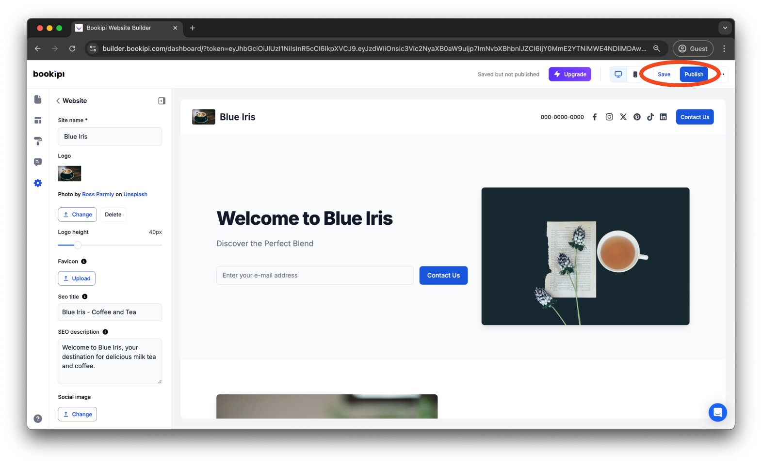 Bookipi AI Website Builder - How to add, edit, and disable your header site name in Bookipi AI Website Builder - 5