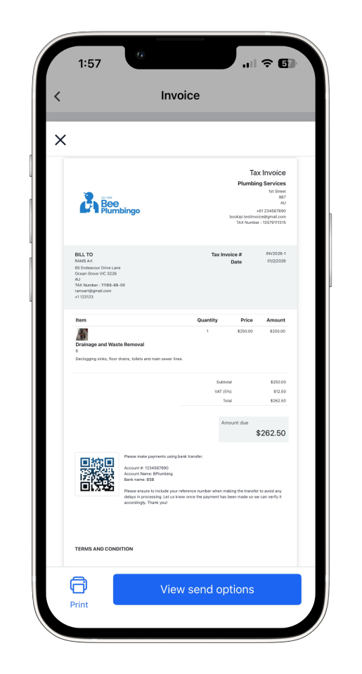 Uncategorized - How to create and send an invoice on the mobile app - 12