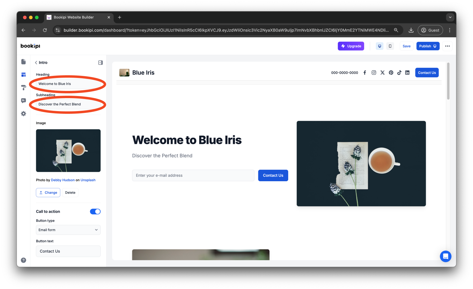 Uncategorized - How to edit your website introduction in Bookipi AI Website Builder - 5