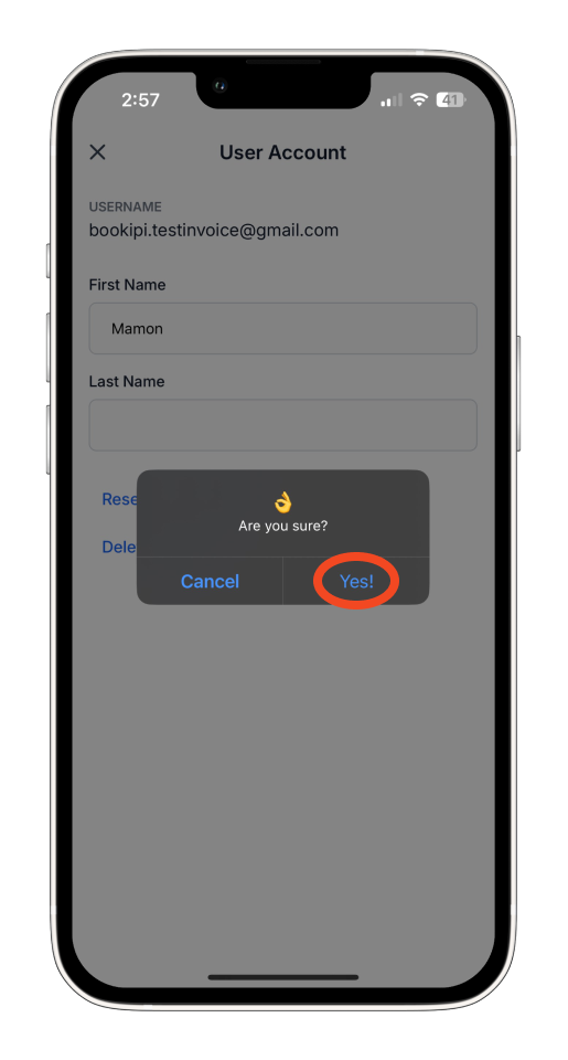 Invoice Mobile App - How to reset your password - 12